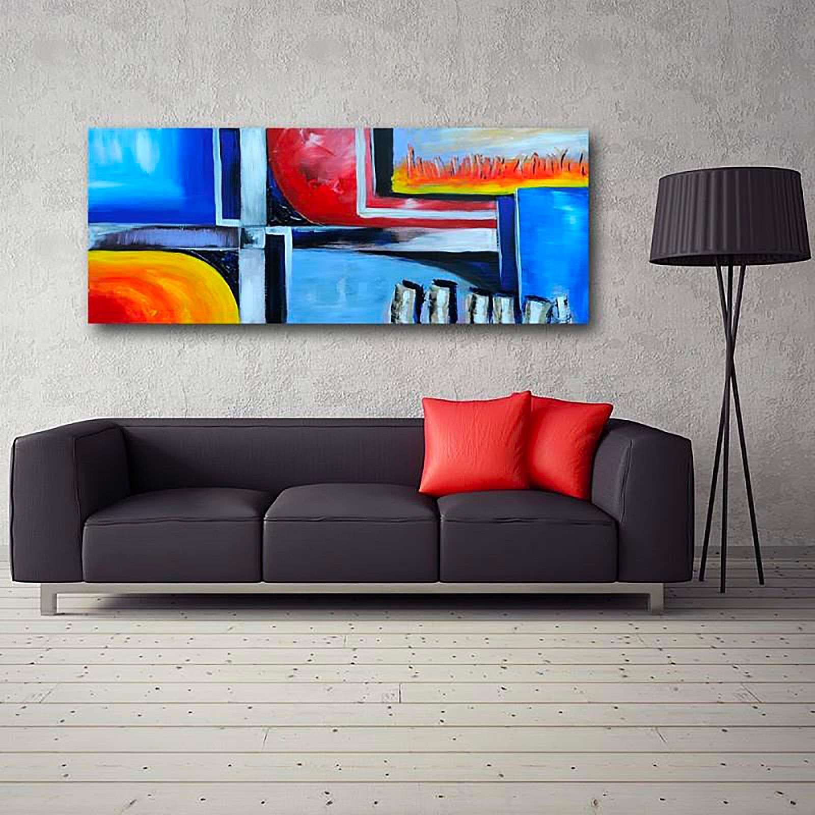 Tableau panorama d'image sur toile abstraction toile 54 - 100 x 50 cm - 5