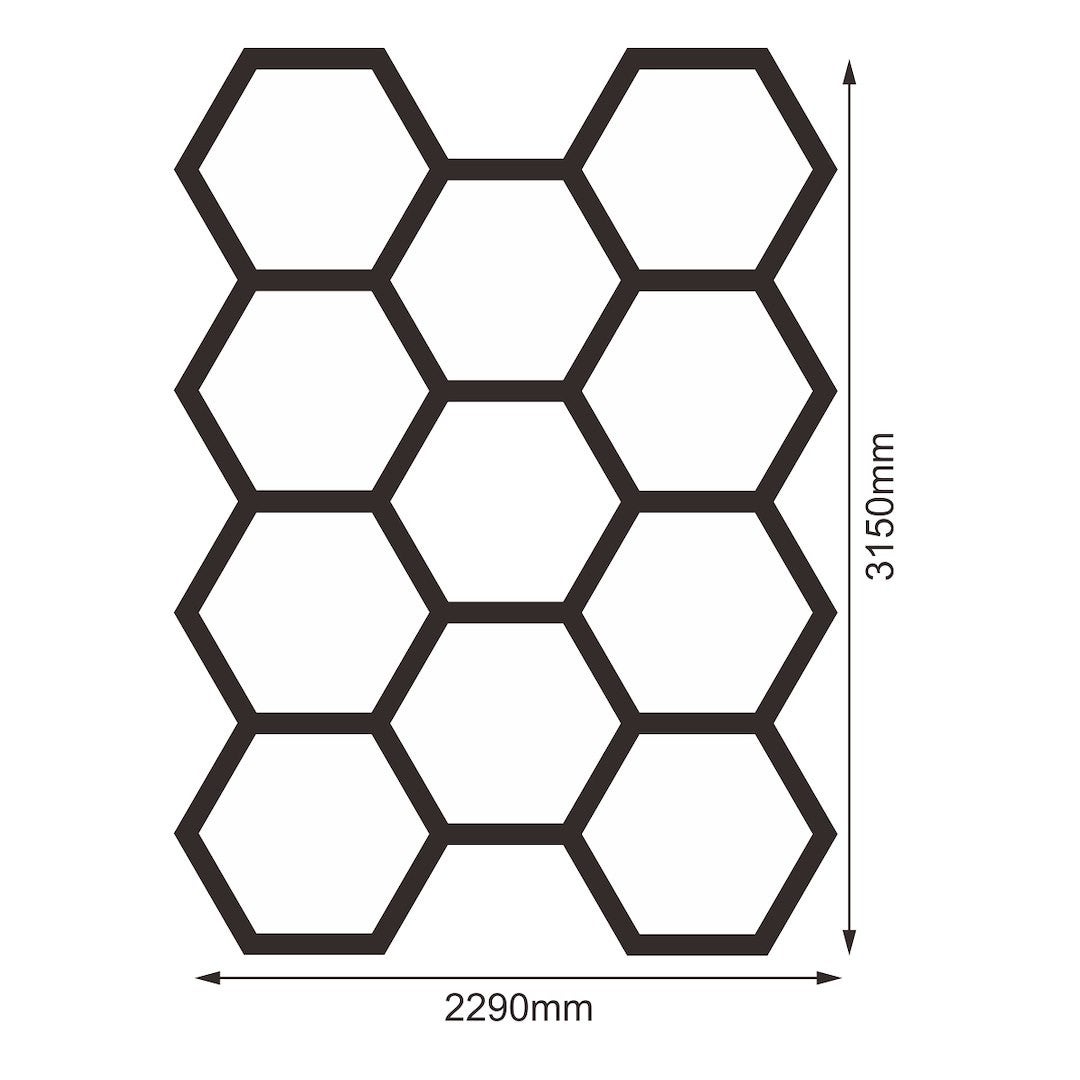Lampa sufitowa LED HEXAGON 322W neutralna 30360lm aluminium czarno-biała wym:4x229x315cm IP20 IdeaLED - 4