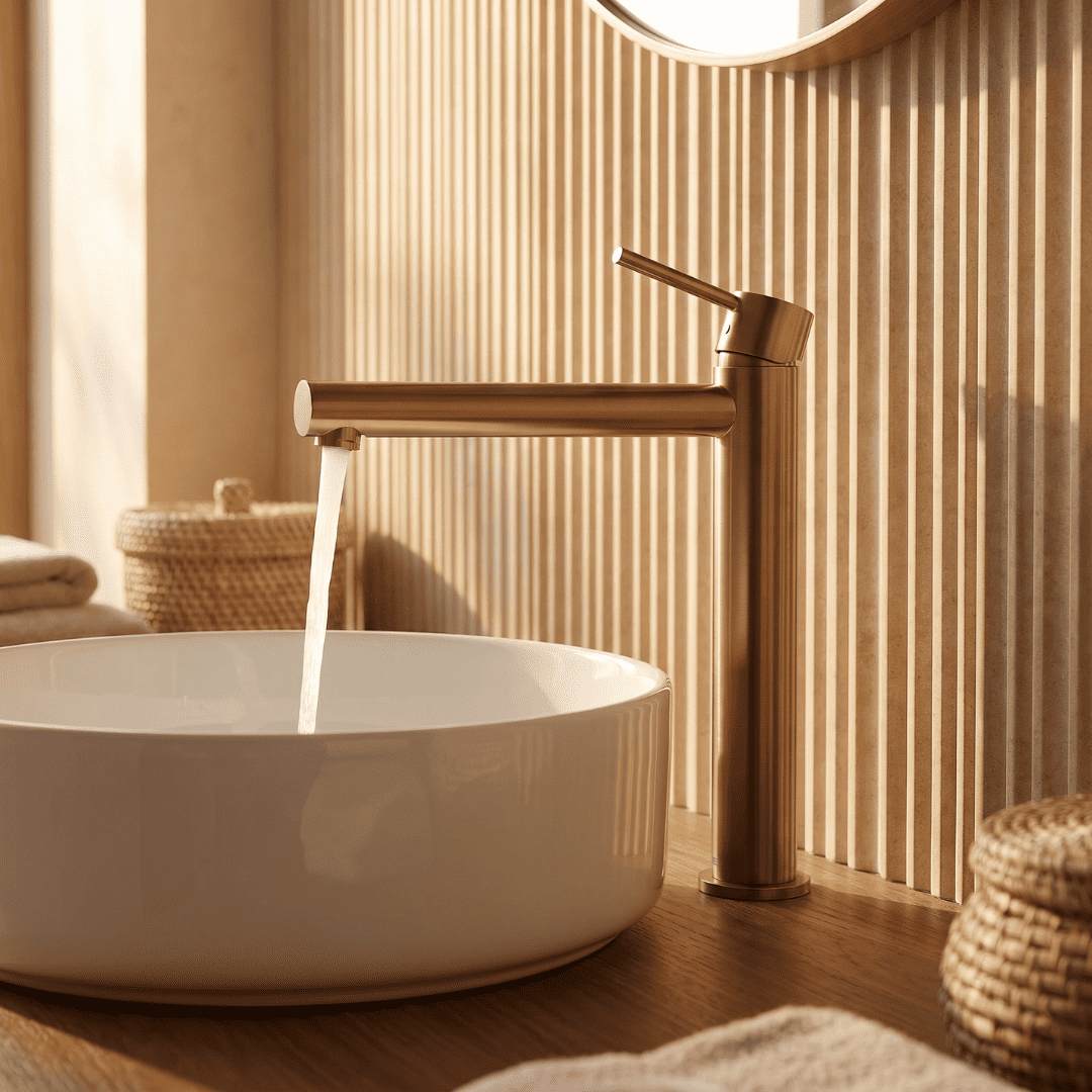 Luisa mitigeur lavabo haut cuivre brossé - 6