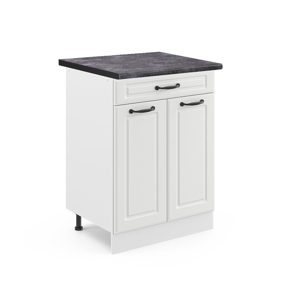 Vicco Szafka dolna do kuchni R-Line, Biały domek wiejski, 60 cm z szufladą, BP Antracyt