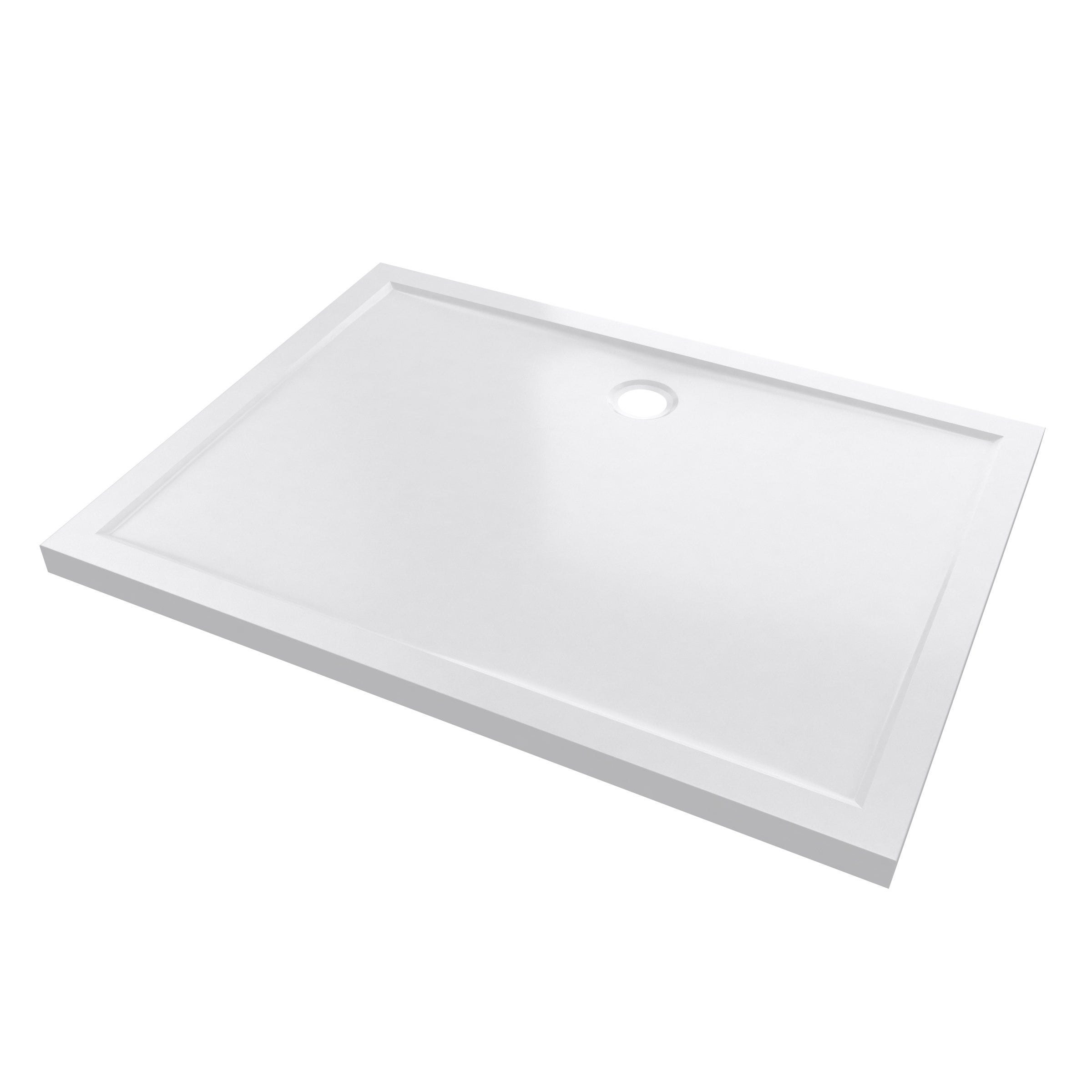 RECEVEUR DE DOUCHE A POSER EXTRA-PLAT ACRYLIQUE BLANC RECTANGLE -120x90cm - 3