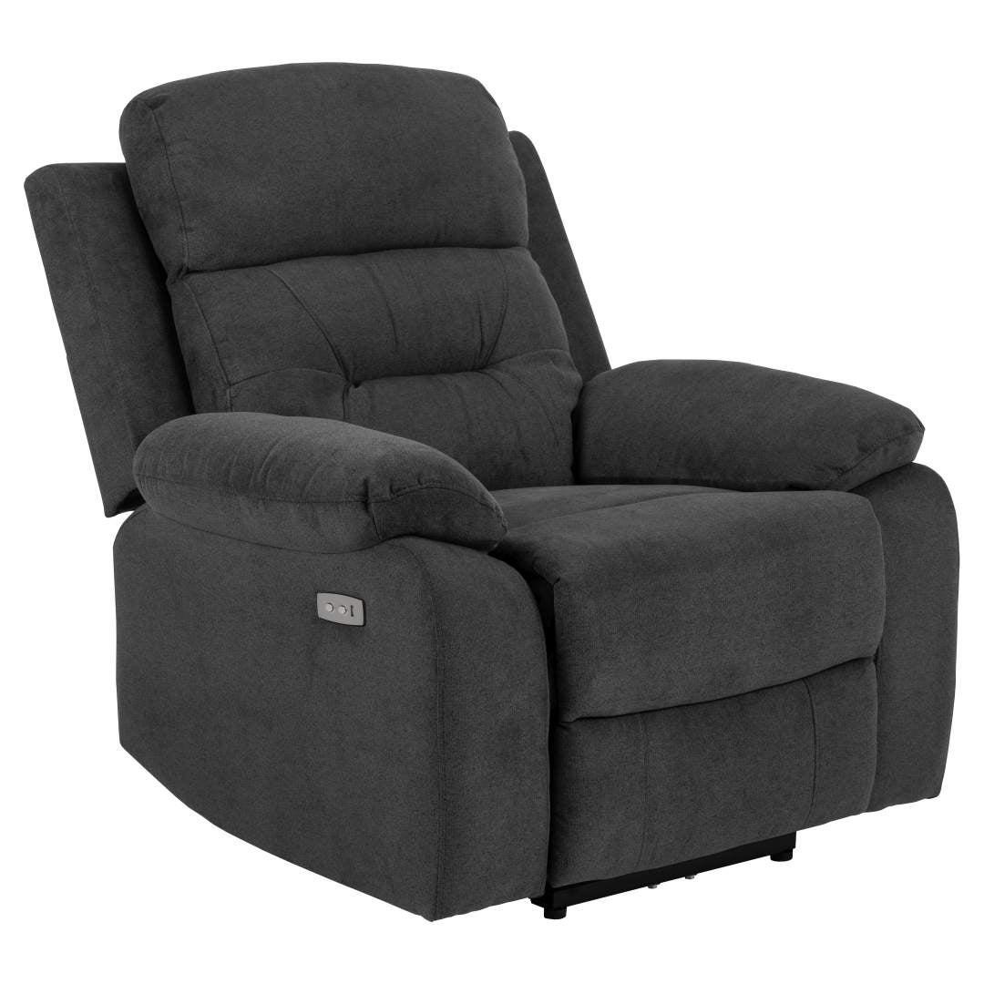 Vansbro fotel recliner elektryczny szary.