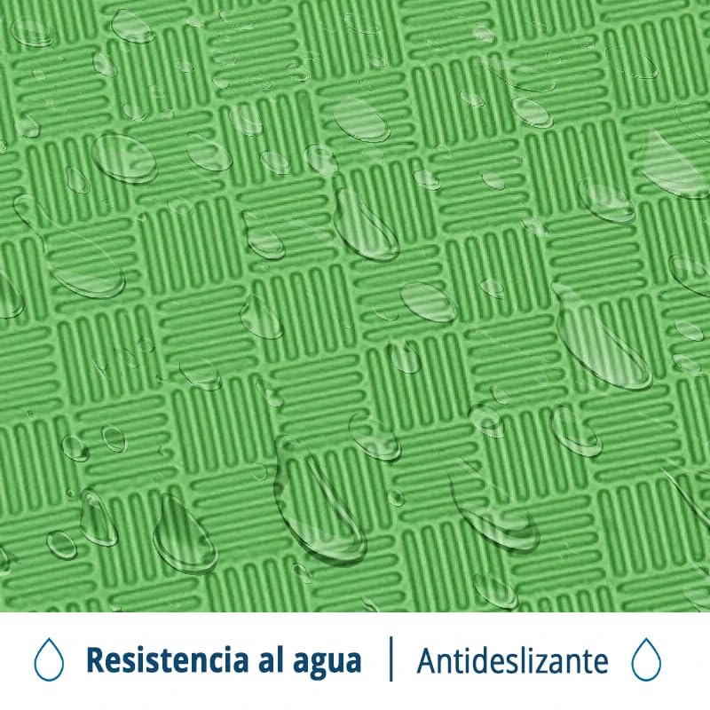 Arquiservi Tatami Puzzle 1x1x20mm Verde Amarelo (Lote 12 Unid.) Antiderrapante, yoga, pilates. - 6
