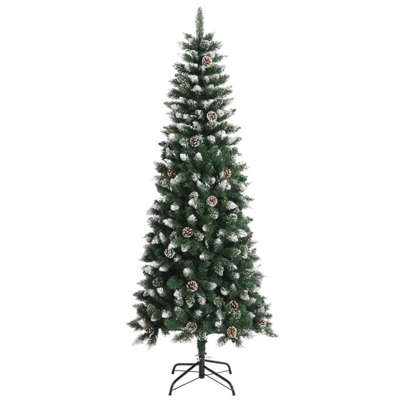 Albero di Natale Artificiale con Base Verde 210 cm PVC vidaXL - 2