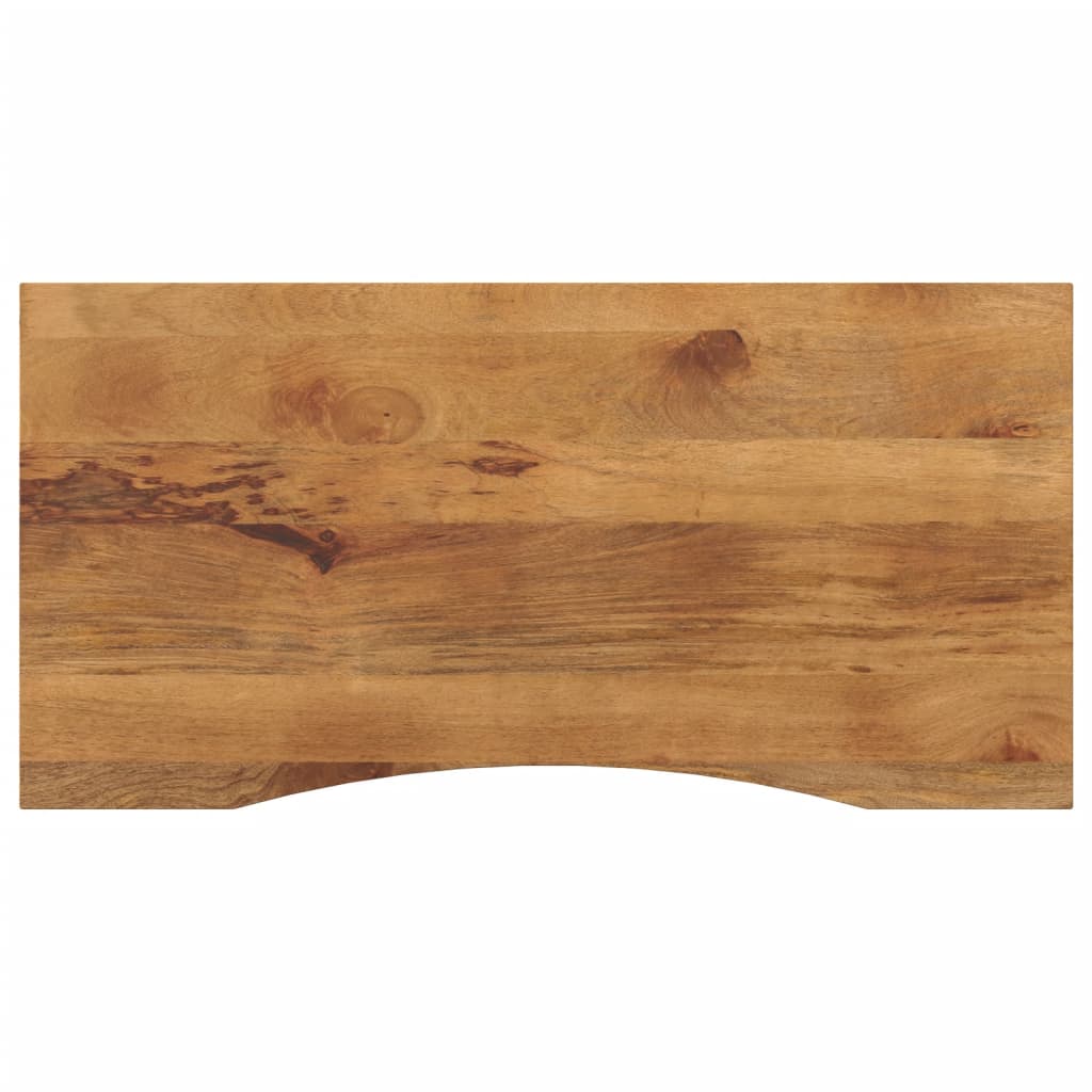 Dessus de bureau avec courbe 110x50x2,5 cm manguier massif brut - COMFORTXL - 2