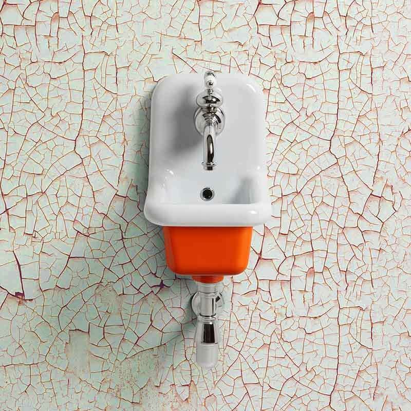 Lavabo École en Céramique émaillée - 26 cm True Colors - Orange (Arancio 2004) - 2