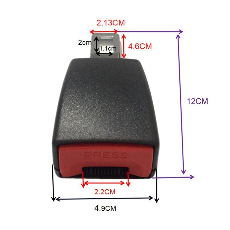 Rallonge de ceinture de sécurité - Universelle - Noir - 2 pièces - Confortable - 2