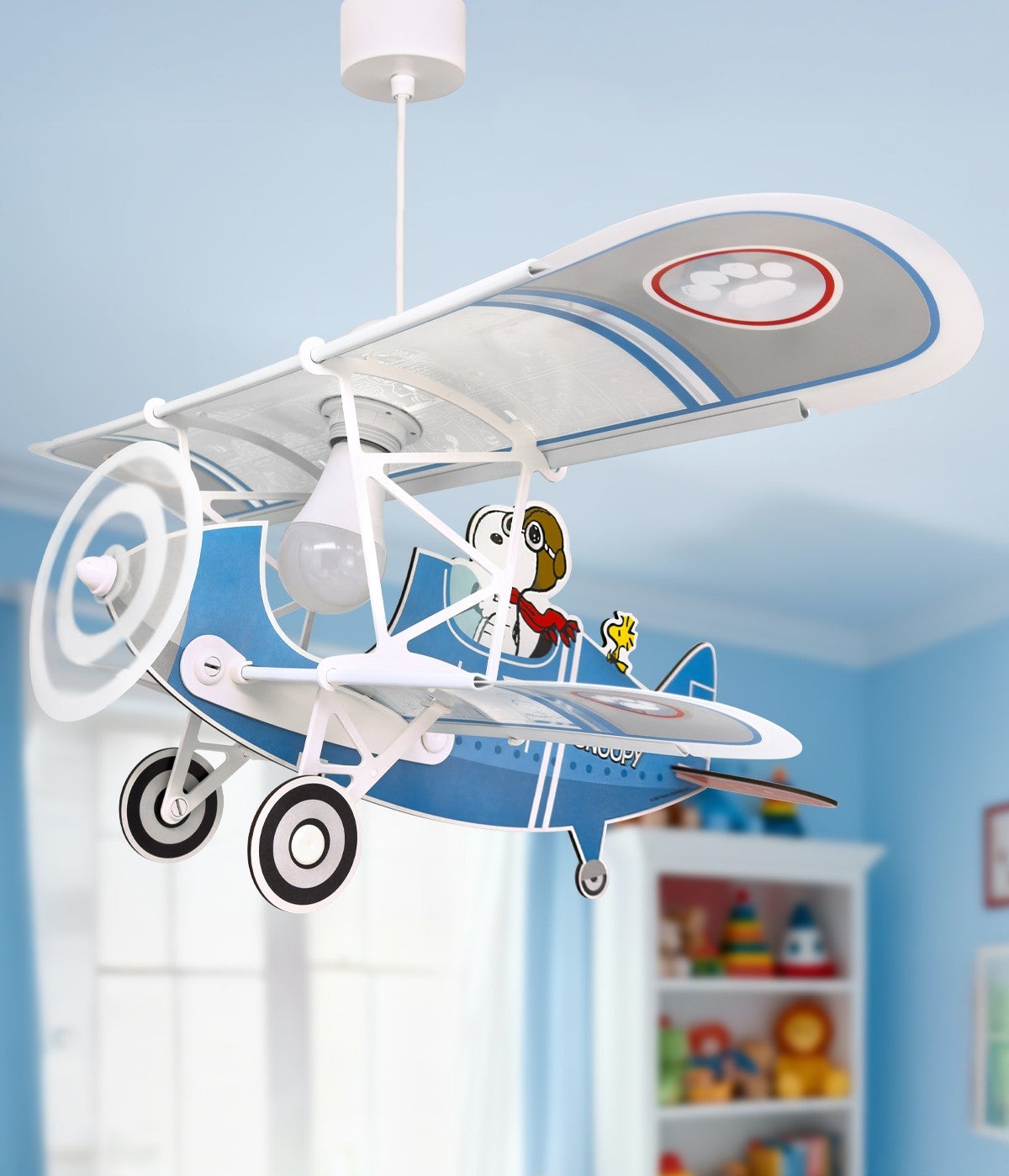 Lampa sufitowa Snoopy Samolot dla dzieci