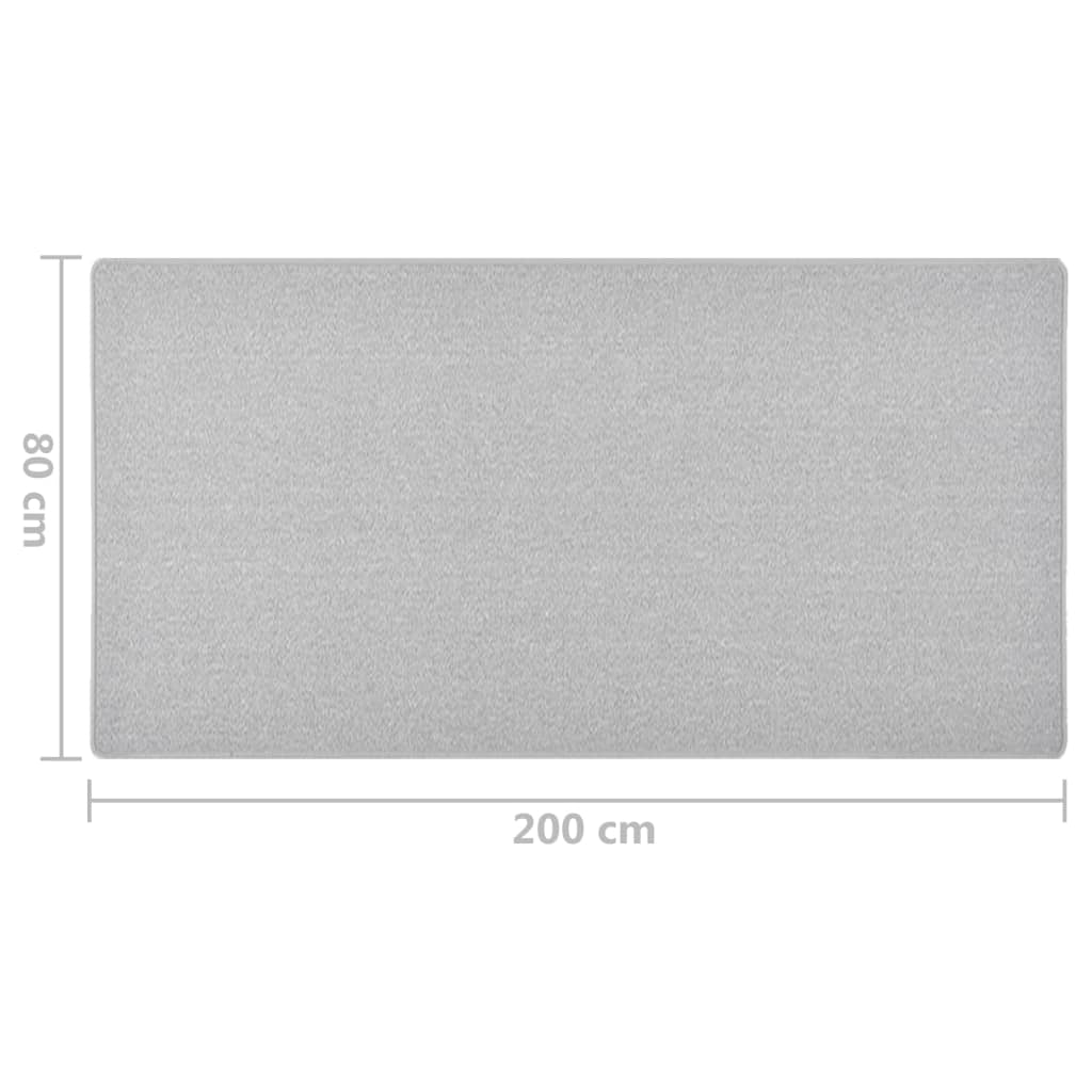 Tapis de couloir Gris clair 80x200 cm - 7