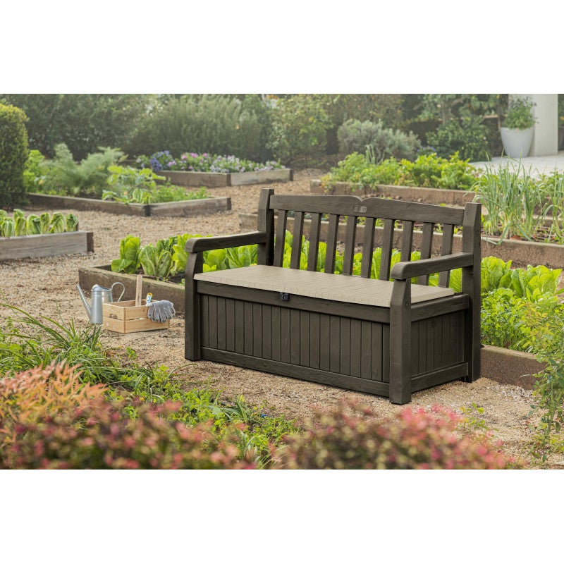 Cassapanca in Resina Eden Storage Bench Marrone Cm. 140X60X84H Keter - 9