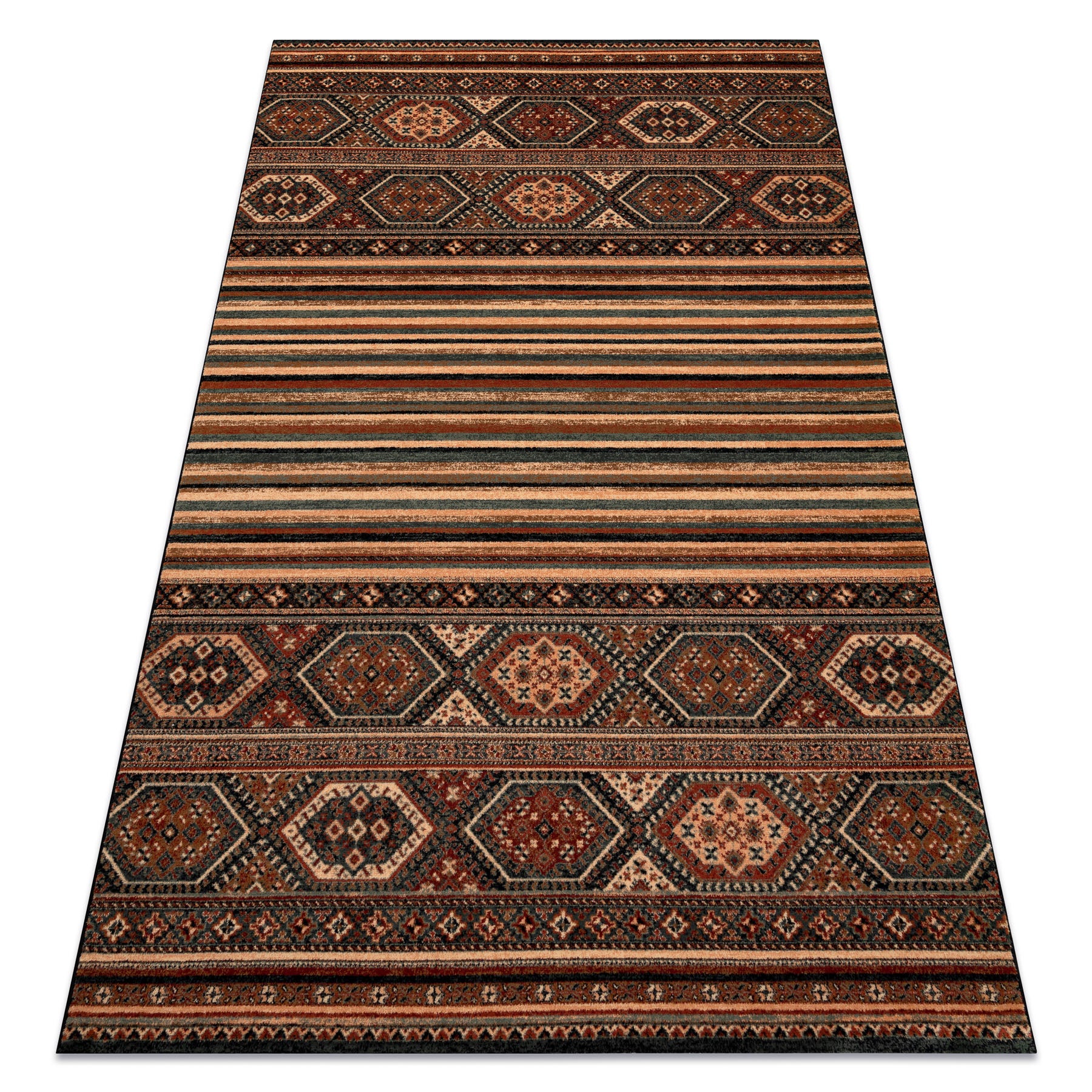 Dywan wełniany KASHQAI 4356 500 etniczny terakota 67x130 cm