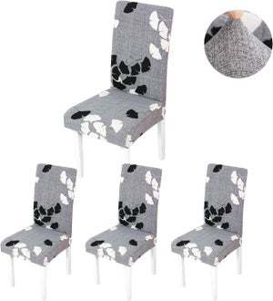 Odot Coprisedie con Schienale 2 4 6 Pezzi, Coprisedia Elasticizzati Copri Sedia da Cucina Rimovibili Jacquard Chic, Rimovibili Copri Sedia per Soggiorno,Cucina,Hotel (2 Pezzi,Blu Cielo