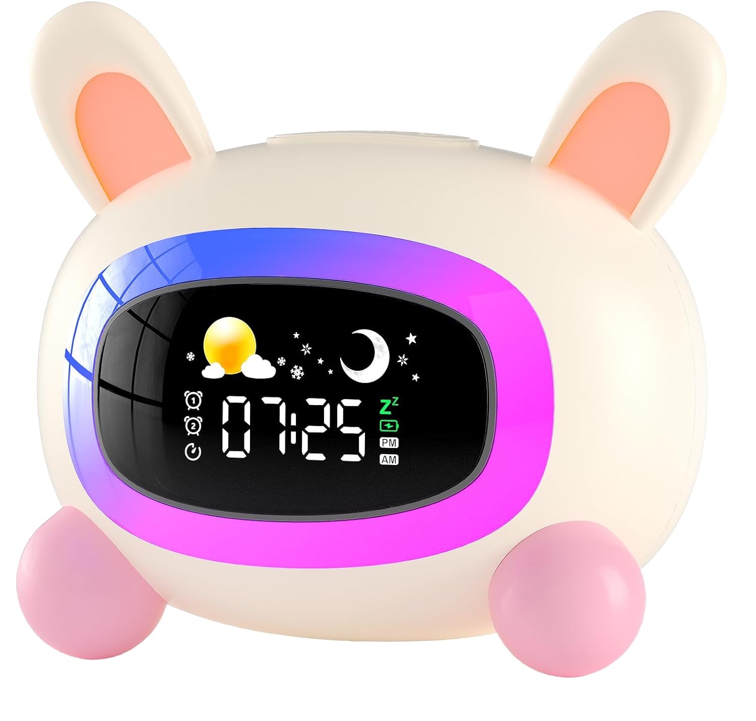 Despertador infantil con luz nocturna y sonido para entrenar el sueño ...