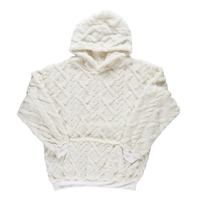 Sweat à Capuche ultra doux blanc avec une poche broderie 