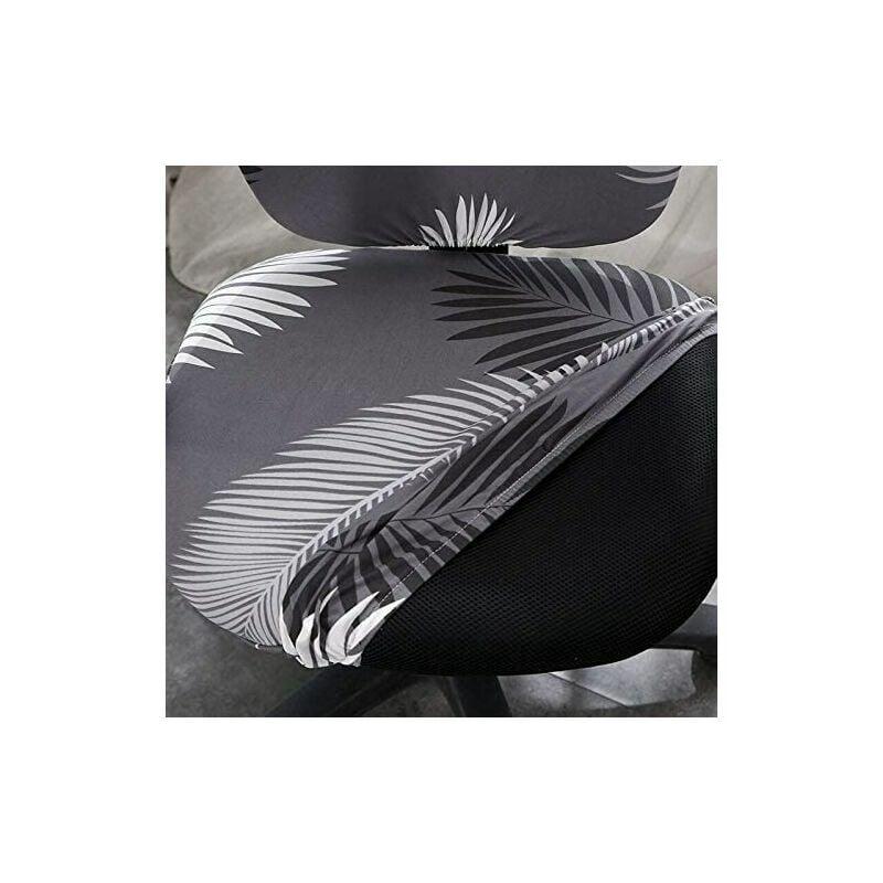 chaise de Bureau Ordinateur Covers, Split Stretchable siège Housse Lavable et Amovible Rotating Chaise Housse de Protection - 2