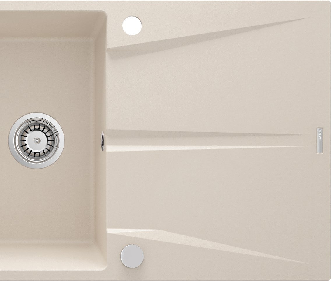 Lavello cucina in granito beige 860 x 500 mm con gocciolatoio Deante CORIO ZRC_511A - Beige - 2