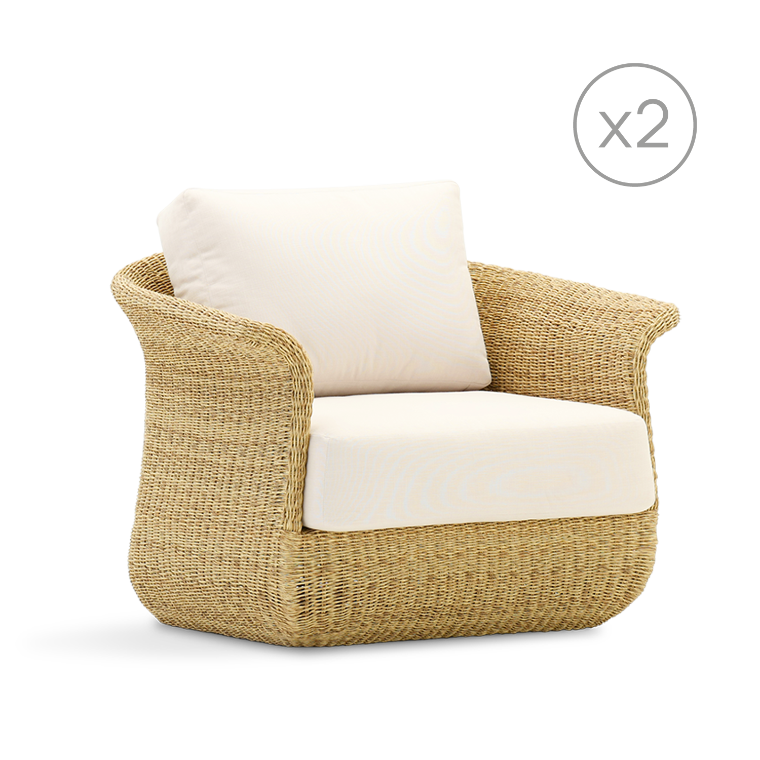 Pack poltrone da giardino in rattan sintetico Palma Leroy Merlin