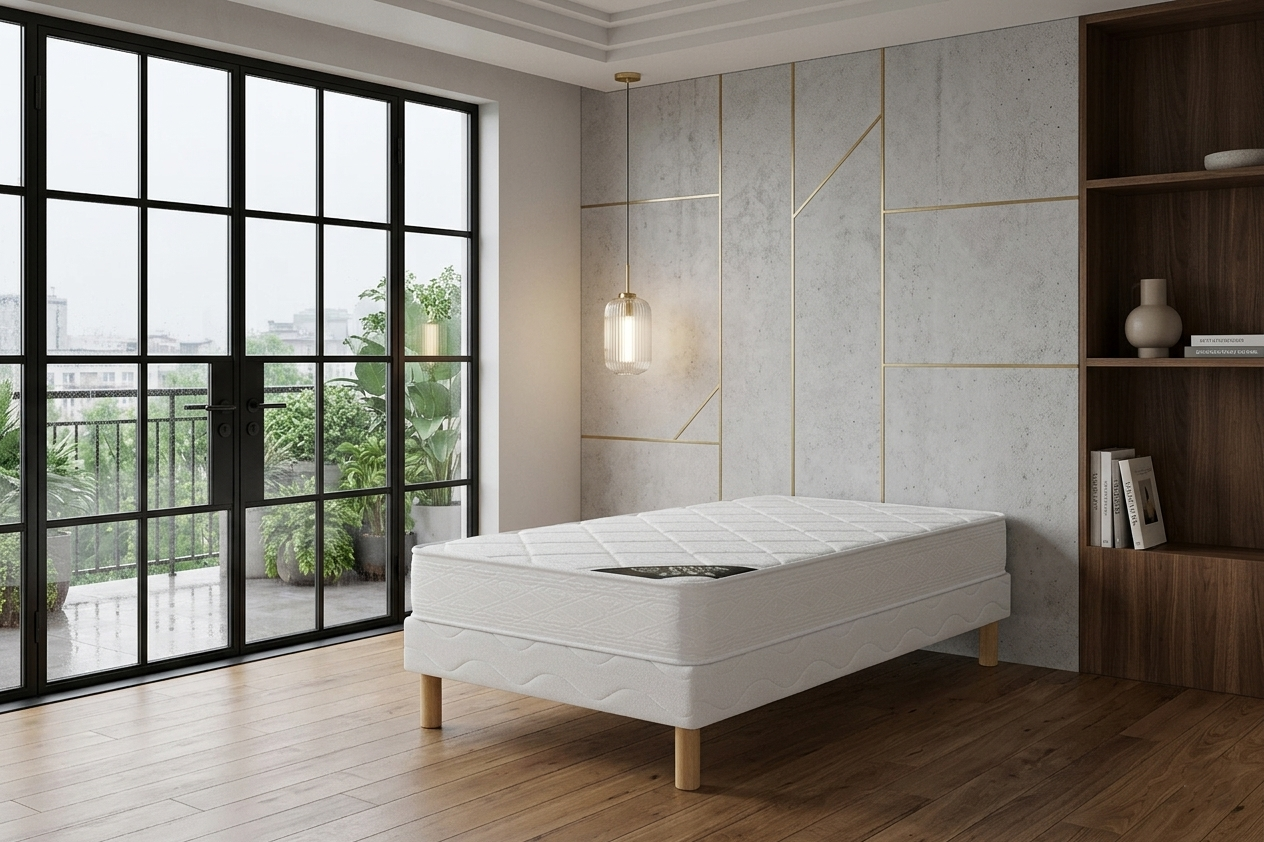 Matelas Senso 120x190 cm Hauteur 17 cm Mousse Polyuréthane Tissu Polyester Hypoallergénique Soutien Ferme - 5