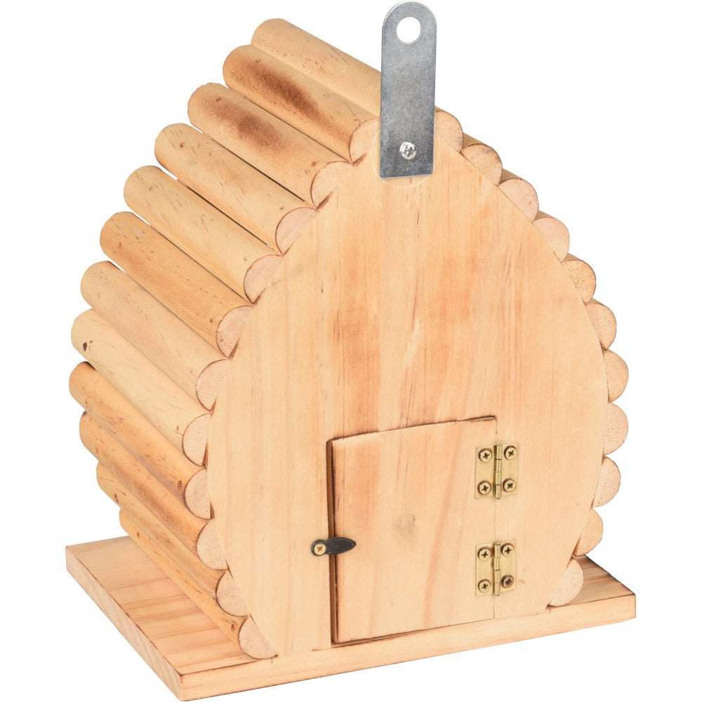 Nichoir pour oiseaux 16 x 12.5 x 19.5 cm en bois flammé nature - 2