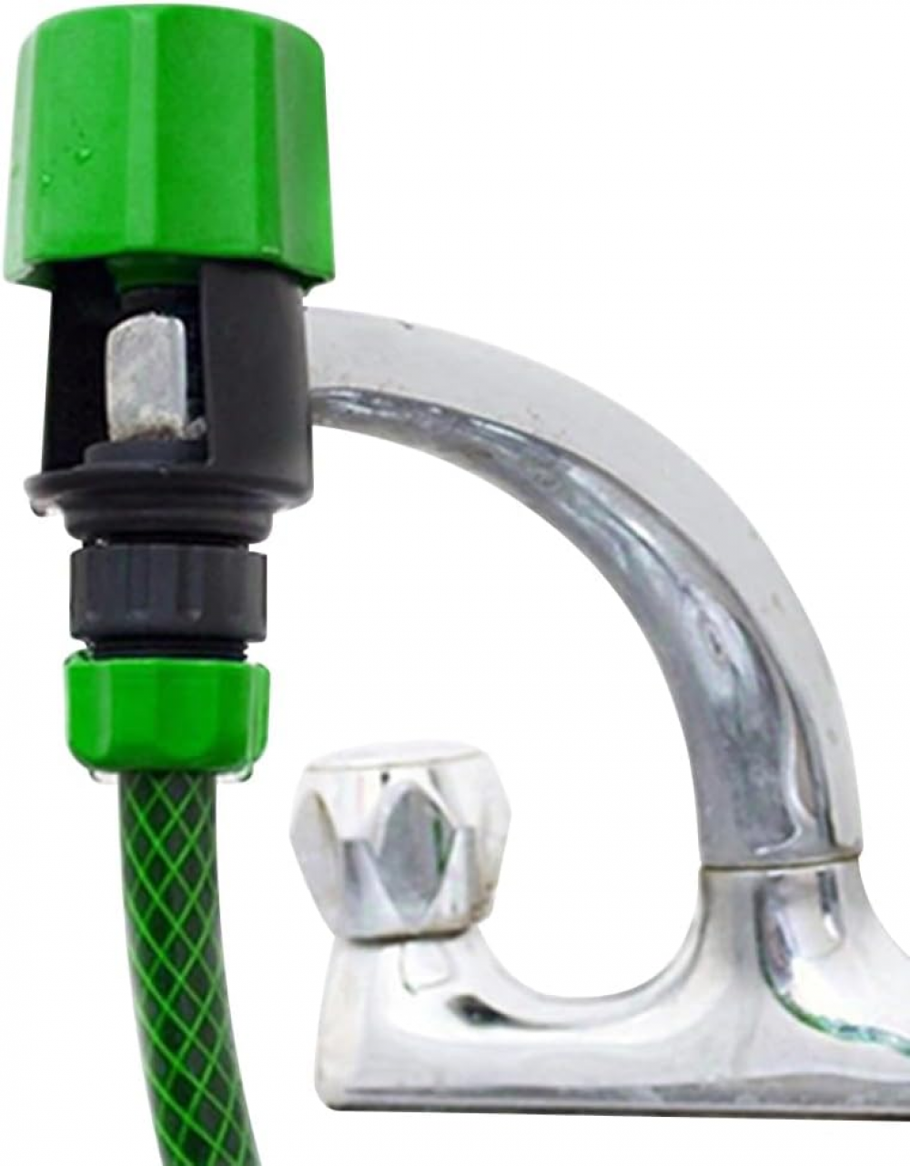 Adapter do podłączenia węża ogrodowego w kuchni i ogrodzie, plastik ABS, zielony