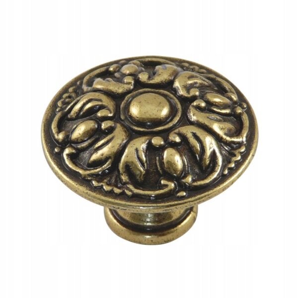 Mâner de mobilă retro Gr032, patină pe bronz, auriu antic