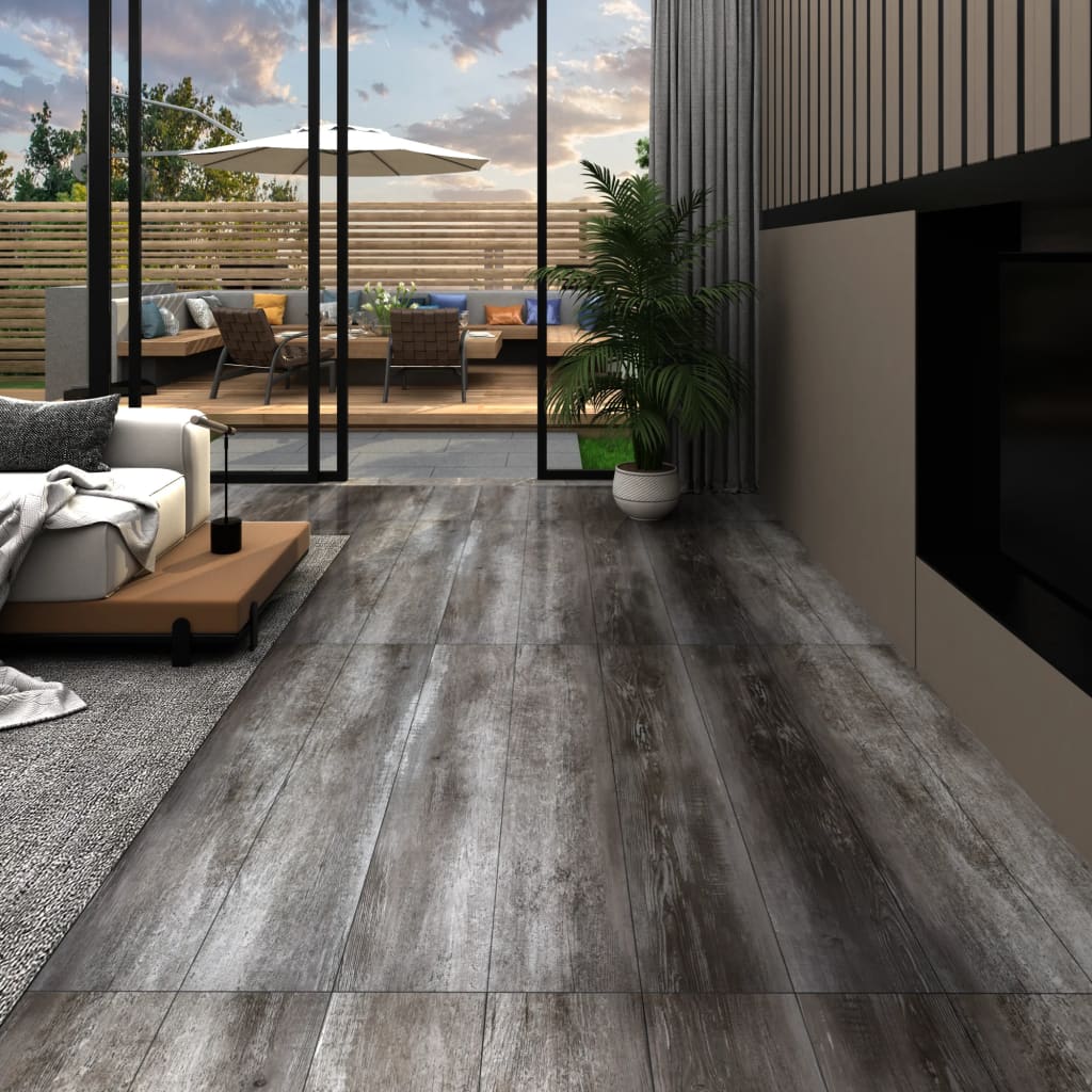 Baldosas de suelo autoadhesivas de pvc 5,21 m² 2 mm rayas madera vidaxl