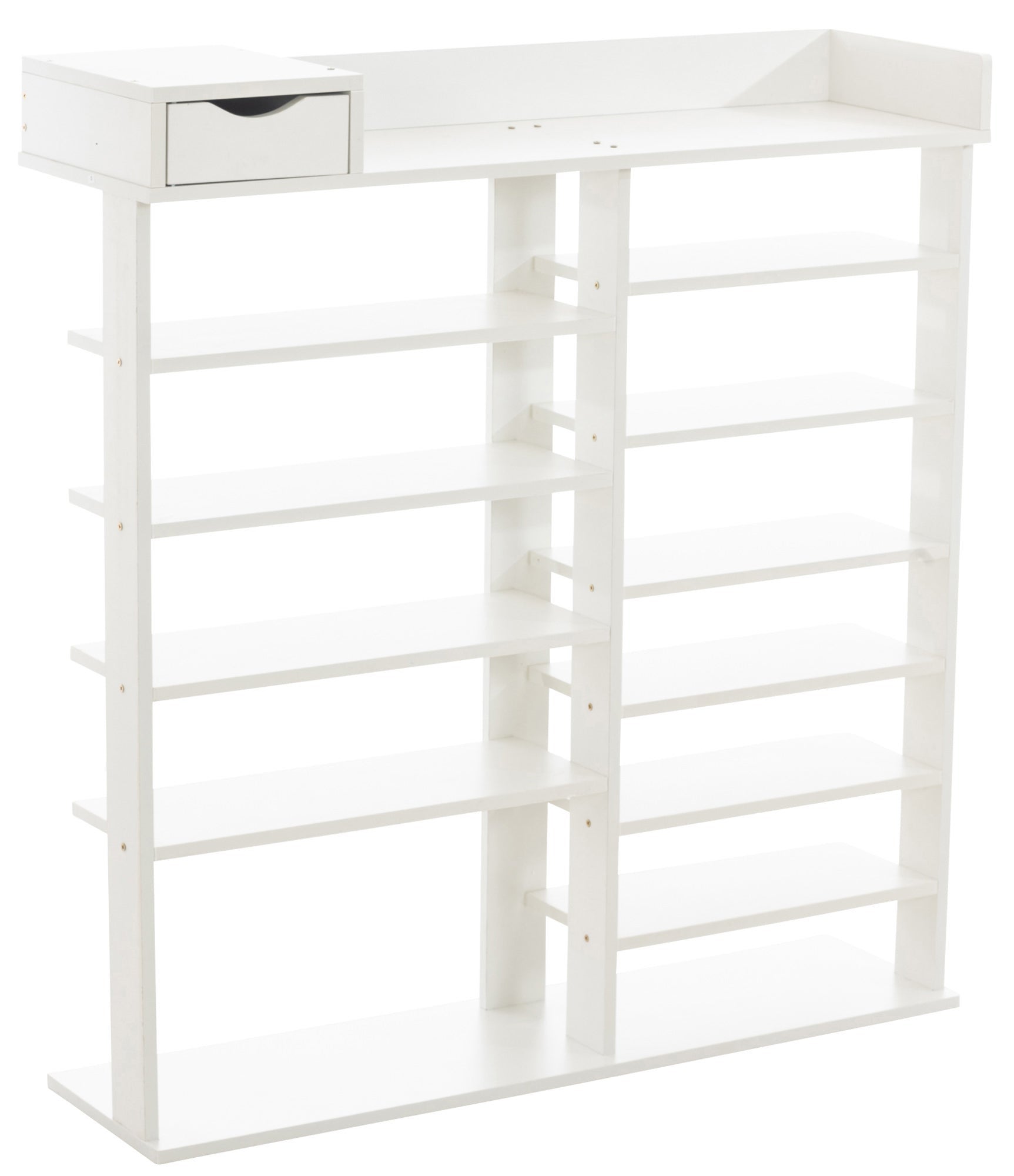 Decoshop26  Zapatero Mueble De Almacenaje Con Cajón Y Estantes En Mdf 10_0003617 Blanco , Leroy Merlin