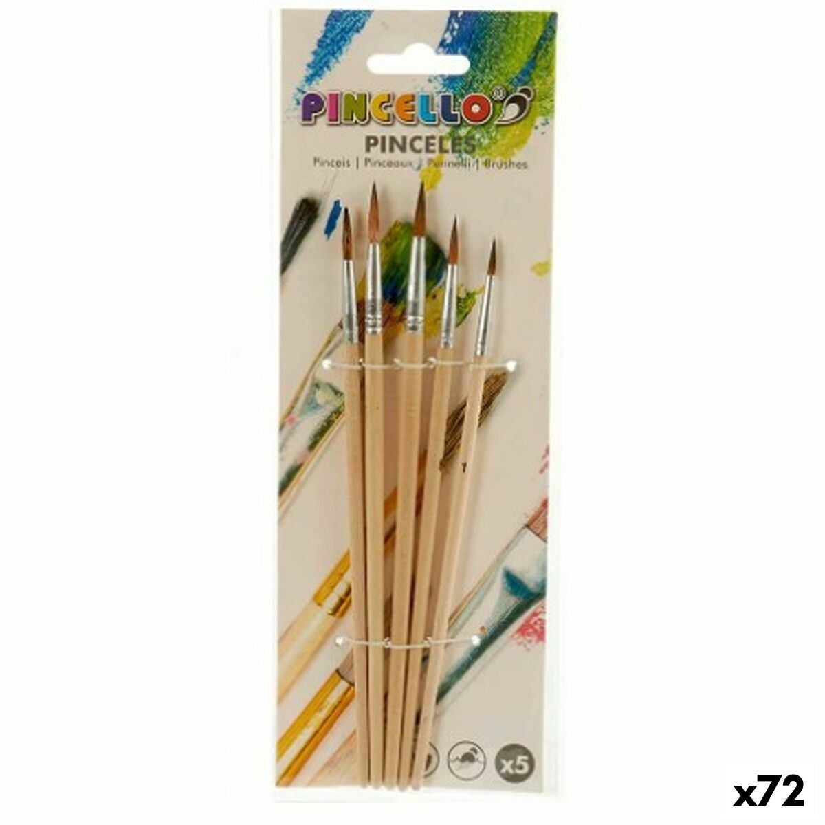 Ensemble de 12 pinceaux, 1'' à 4'' (25 mm à 100mm) main image 1