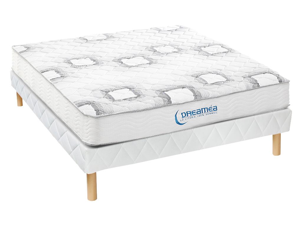 Zestaw stelaż i materac ze sprężynami kieszeniowymi o grubości 20 cm SONGE marki YSMÉE – 140 ×&amp;nbsp;190 cm
