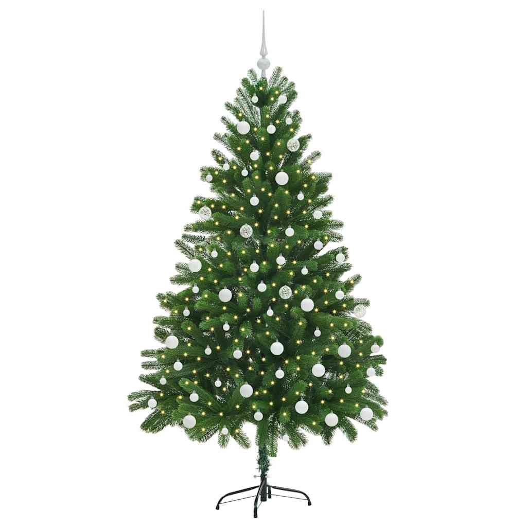 Sapin de Noël | Arbre de Noël avec 300 LED avec support Vert 180 cm PE - 3
