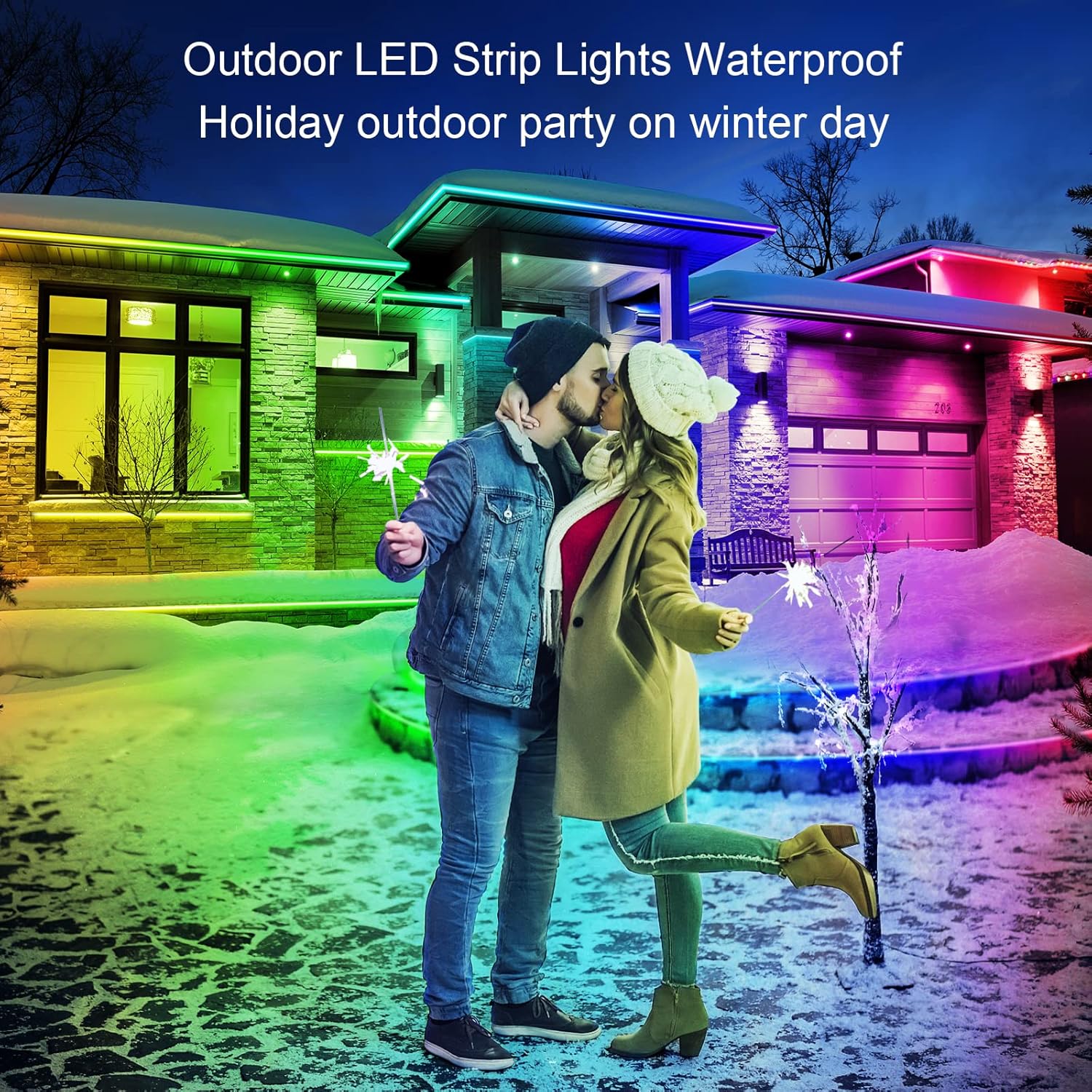（30M） Ruban LED Extérieur, Etanche IP65, Bande Lumineuse LED Exterieur, Etanche avec Télécommande APP, Synchronisation Musique RGB. - 5