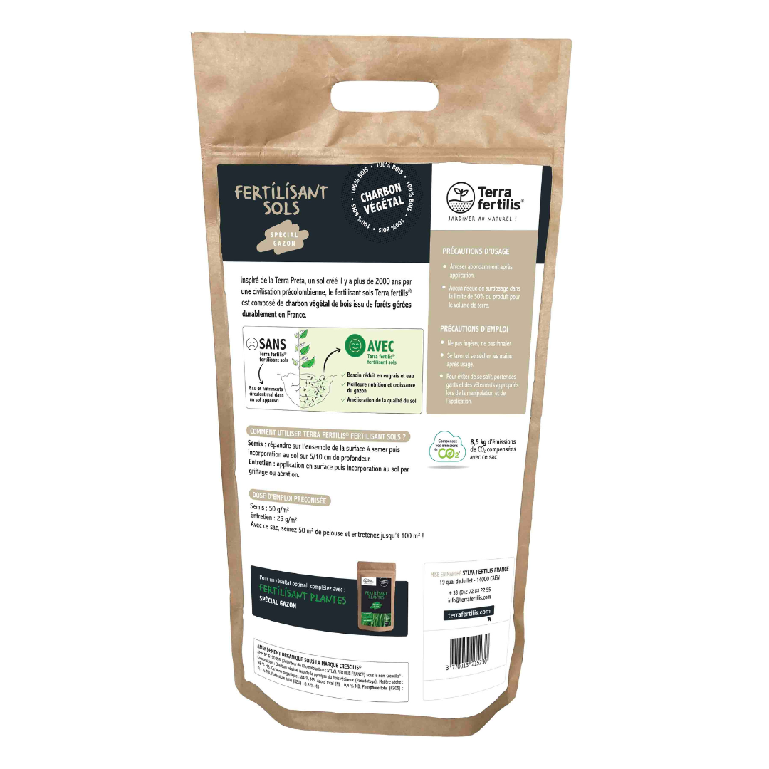 Fertilisant Gazon À Base De Biochar - 2,5kg - 7