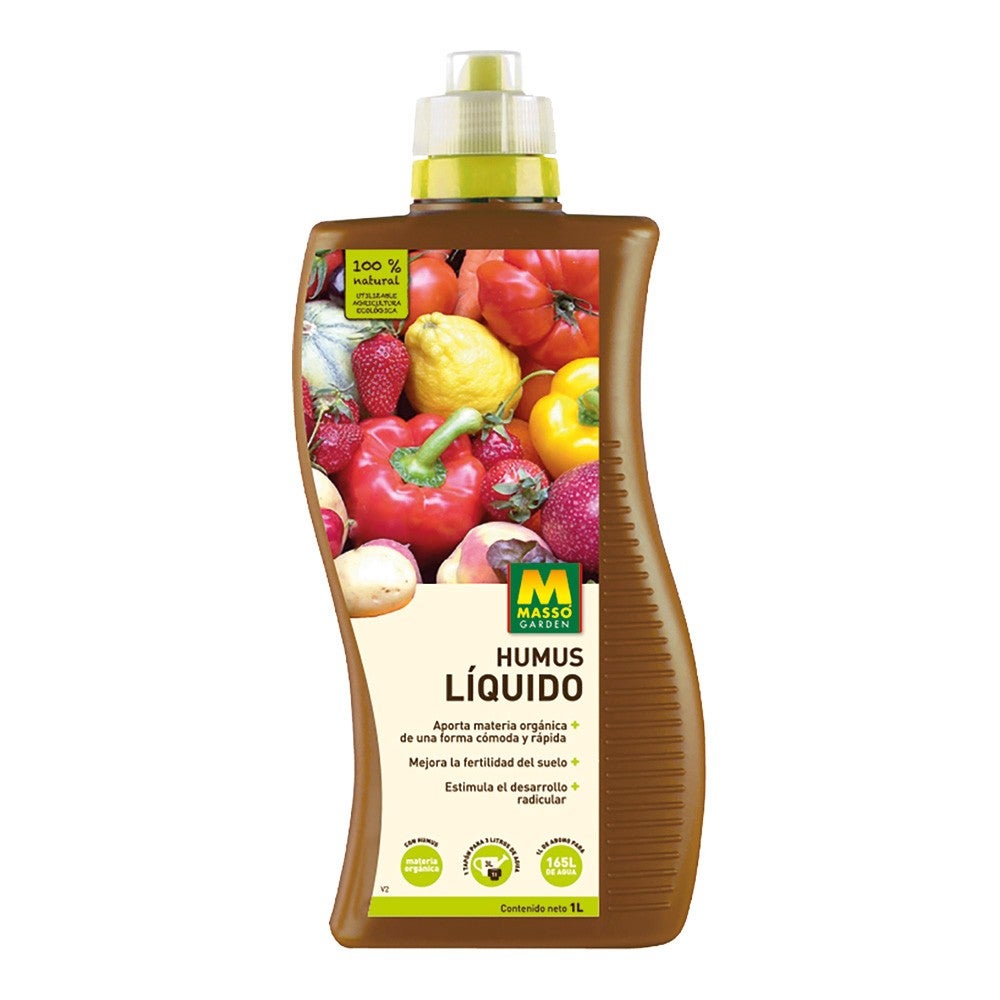 Abono líquido HUMUS 1L - Mejora la fertilidad del suelo - MASSÓ - 74781 ...