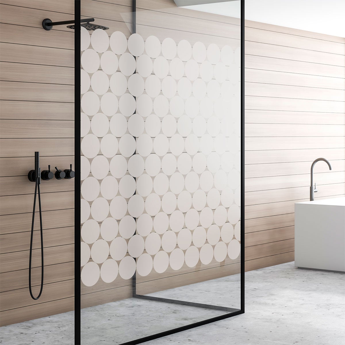 50 adesivi circolari oscuranti per finestra e porta della doccia - Sticker adesivo - adesivi murali - 50x100cm-50stickerscercles10X10cm - 5