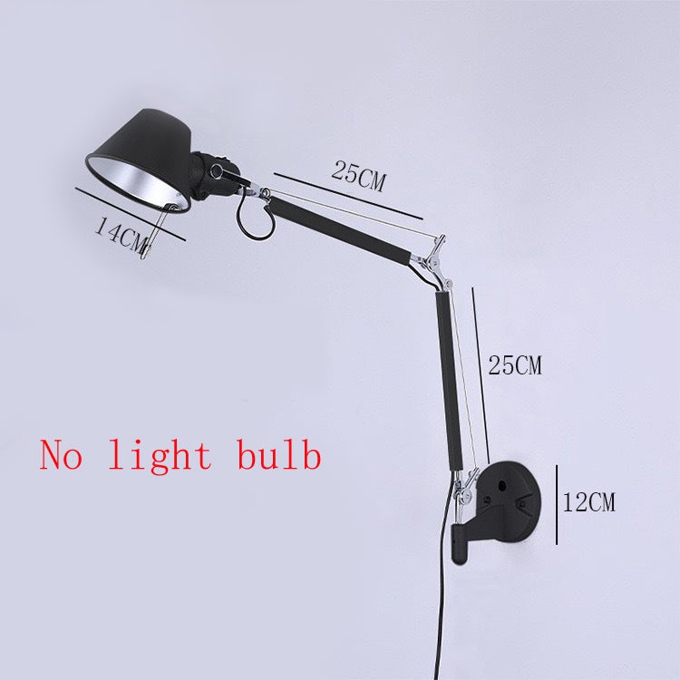 Applique Murale Pour Chambre, Applique à Bras Long Pivotant, Avec Prise, Bras Télescopique Réglable, Lampe De Bureau, E27, Ampoule Non Incluse. | Leroy Merlin