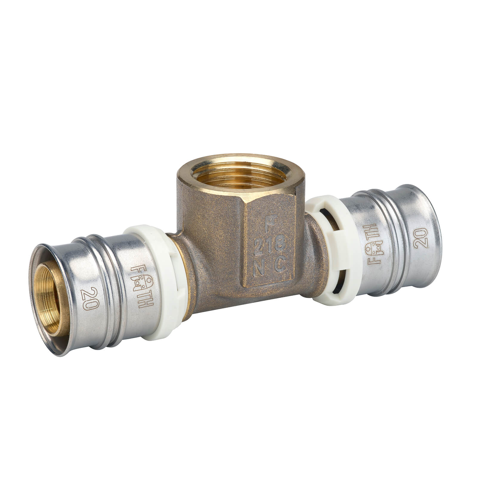 Teu sertizare cu filet interior din alama 26 - 1/2