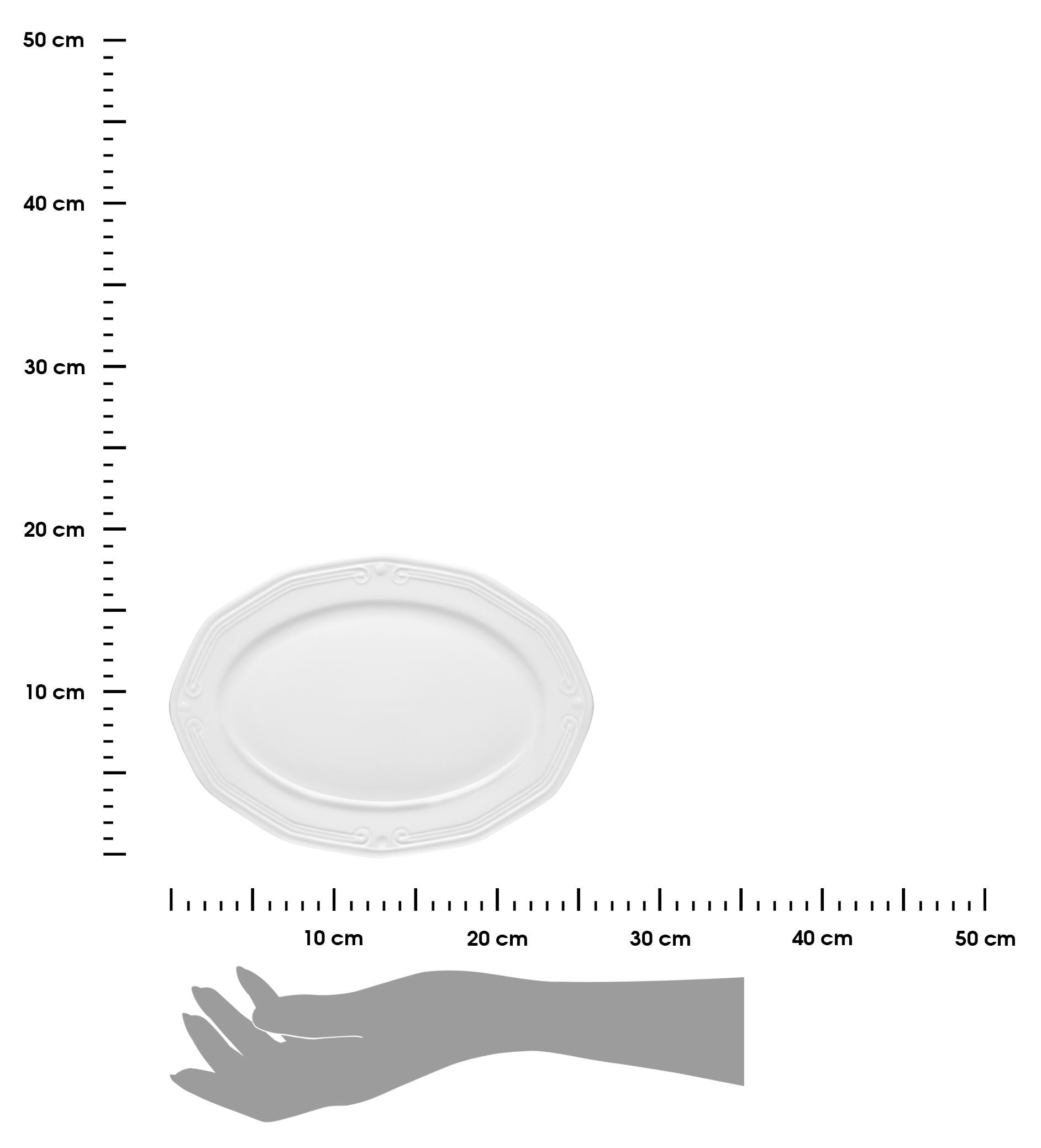 Półmisek Athenee Estia porcelana biały 25 cm 1 szt. - 3