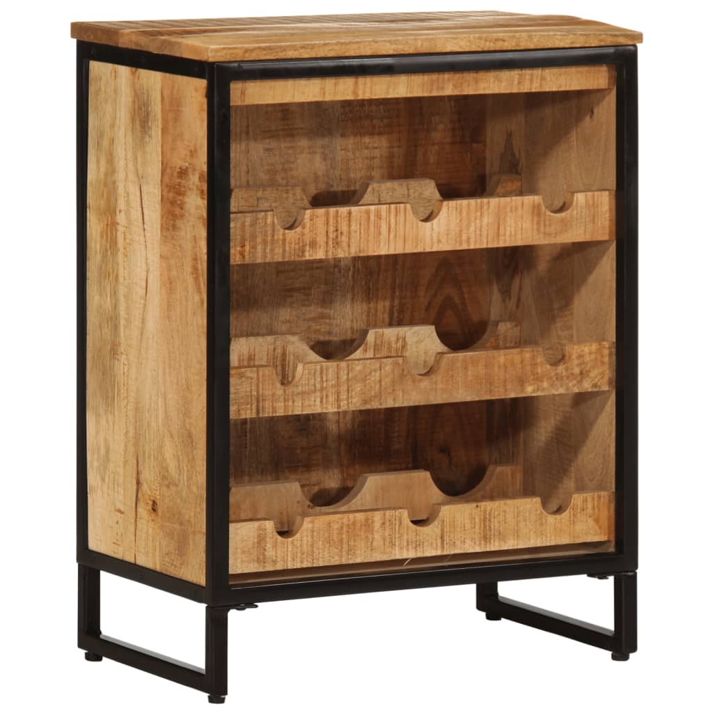 Casier à Bouteilles En Bois Massif De Récupération - 55x23x85 Cm - Brun