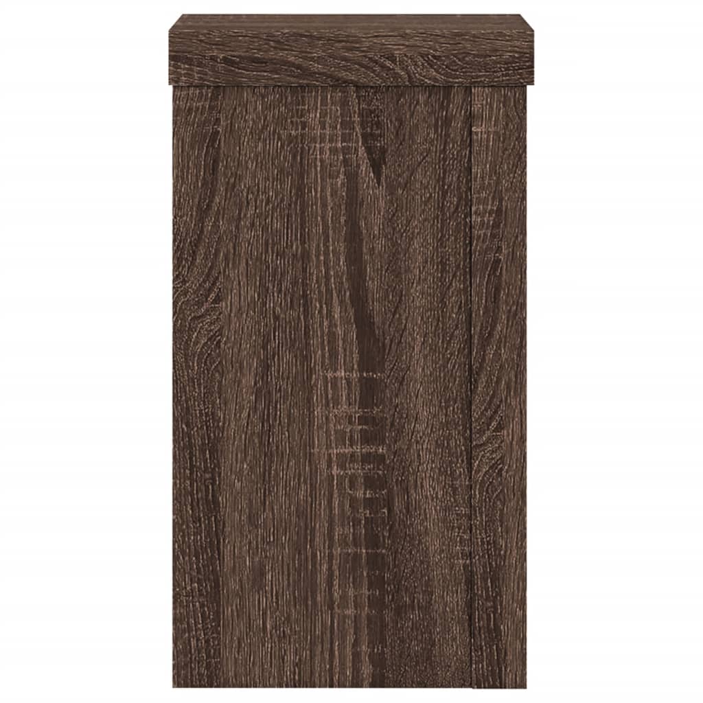 Supports pour plantes 2 pcs chêne marron bois d'ingénierie - 5