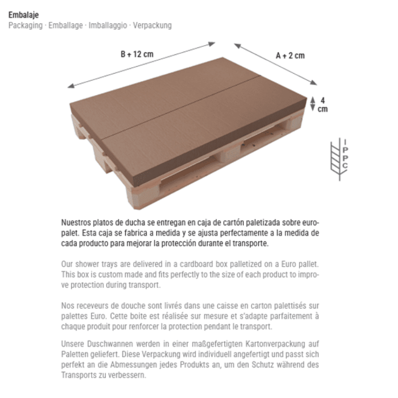 Receveur de douche 80 x 80 cm extra plat en résine minérale OPTIMA surface ardoisée 4 coloris - 7