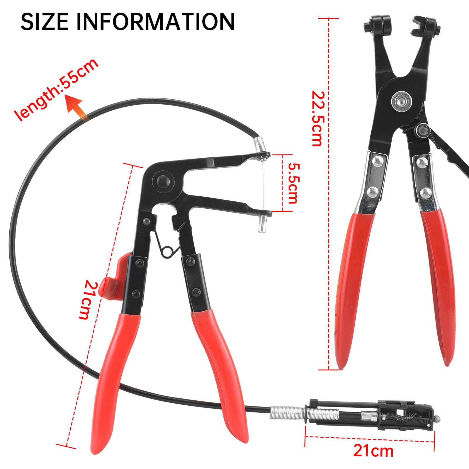 Pince à Collier De Serrage Durite - Outil Professionnel Pour Installation Et Retrait De Colliers Échappement Auto