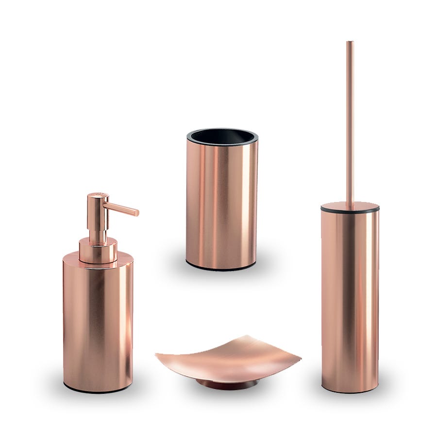 Ensemble d'accessoires de salle de bain en céramique or moderne MyGift 4 pièces Ensemble d'accessoires de salle de bain en céramique or moderne MyGift 4 pièces