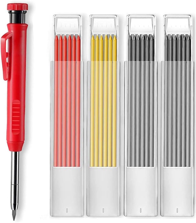 Crayon De Chantage Virax Rechargeable + 2 Mines - Indispensable Sur Chantier Pour Marquage Précis