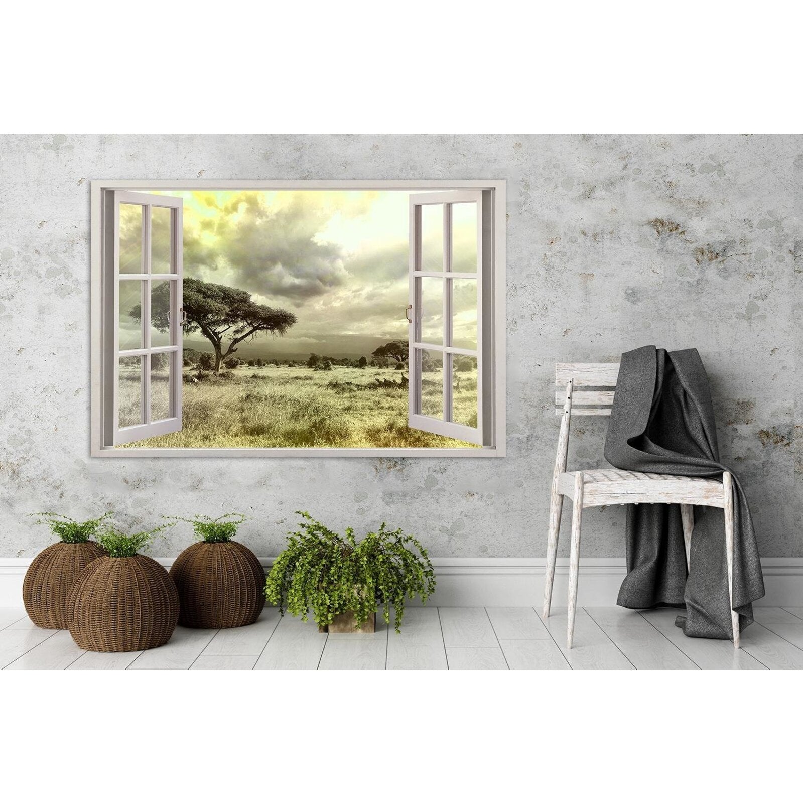 Tableau bois de savane - 120 x 80 cm - 2