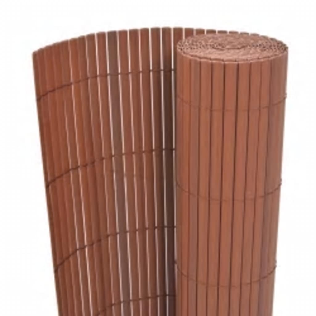 Clôture de jardin double face 110x300 cm Marron - 2