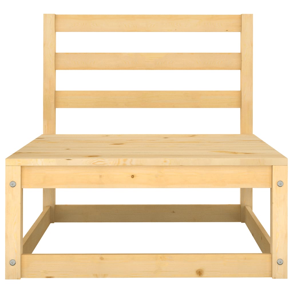 Salon bas de jardin en bois Gris 2 personnes - 7
