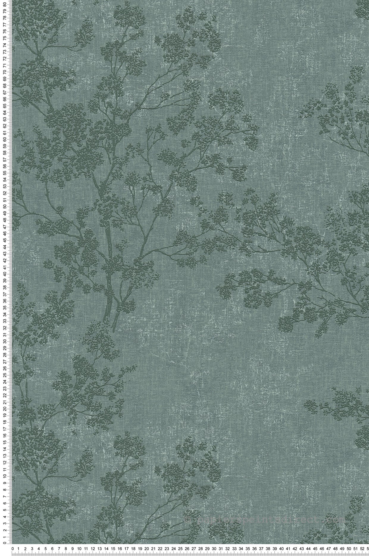 Tapeta kwitnąca gałąź zielonym - 53 cm x 10.05 m - LIVINGWALLS