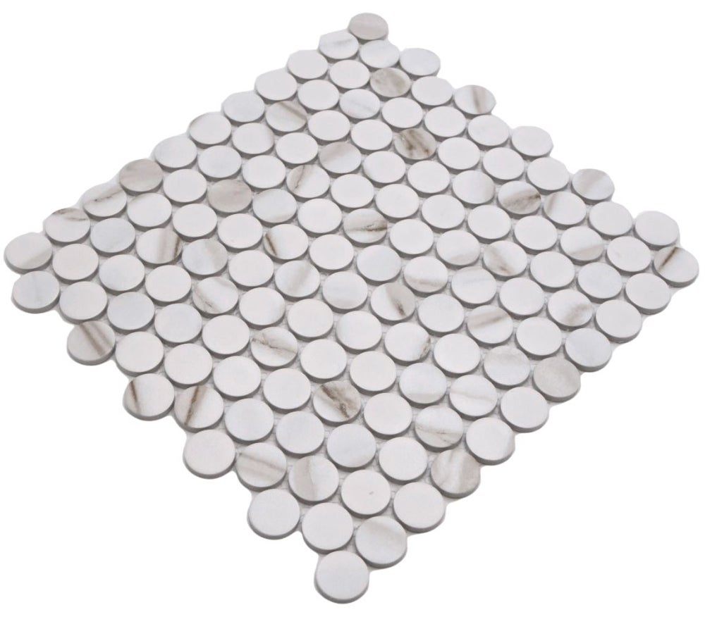 Mosaïque de Céramique Blanc Brillant Cuisine Fischgraet Miroir WB24-CHB5WG 1 Mat