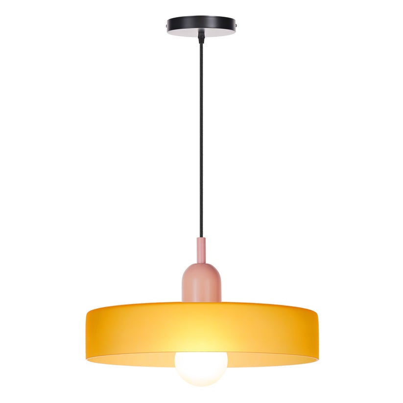 Suspension Arturesthome,Lumière intérieur,Cylindre,Verre,E27,Rosa Mit Orange,Salon,Chambre,Salle à manger,Ilot de la cuisine,D35CM x H22CM - 2
