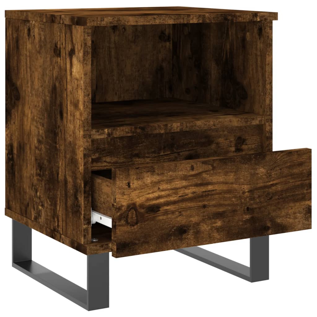 Maison Exclusive - Tables de chevet 2 pcs chêne fumé 40x35x50 cm bois ingénierie - 7
